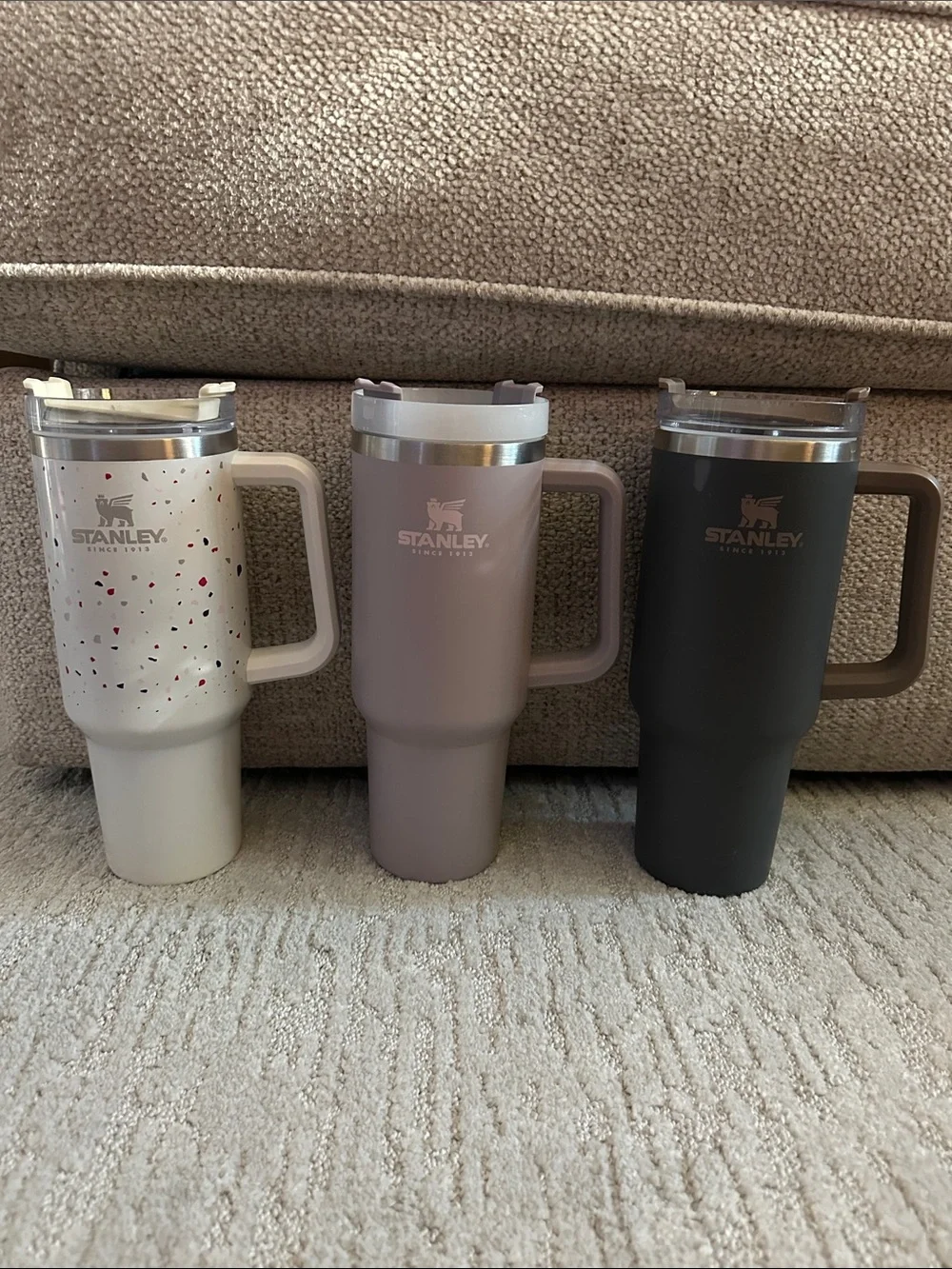 3 - 40OZ Stanley Travel Tumbler with Lids